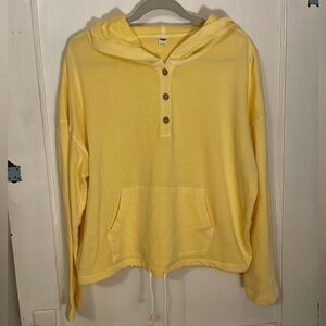 Old Navy Light Yellow Hooded Women's Sweater